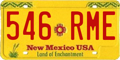 NM license plate 546RME