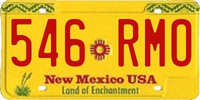 NM license plate 546RMO