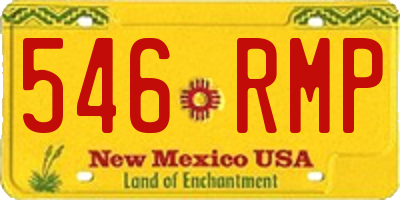 NM license plate 546RMP