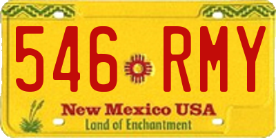NM license plate 546RMY