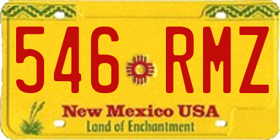 NM license plate 546RMZ