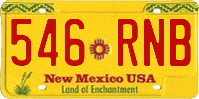 NM license plate 546RNB