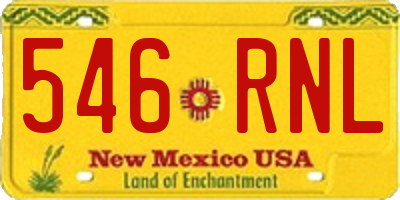 NM license plate 546RNL