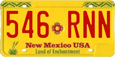 NM license plate 546RNN