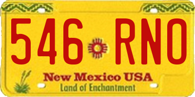 NM license plate 546RNO