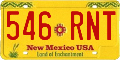 NM license plate 546RNT
