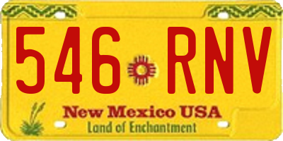NM license plate 546RNV