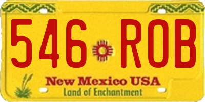 NM license plate 546ROB