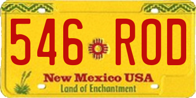 NM license plate 546ROD