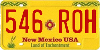 NM license plate 546ROH