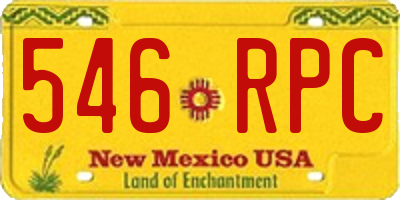 NM license plate 546RPC