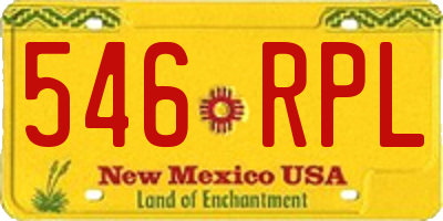 NM license plate 546RPL