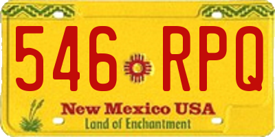 NM license plate 546RPQ