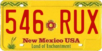 NM license plate 546RUX