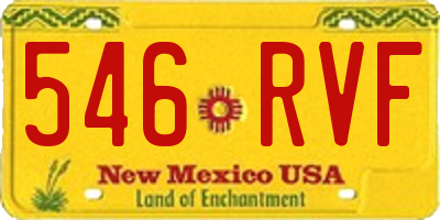 NM license plate 546RVF