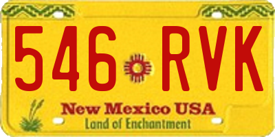 NM license plate 546RVK