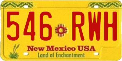 NM license plate 546RWH