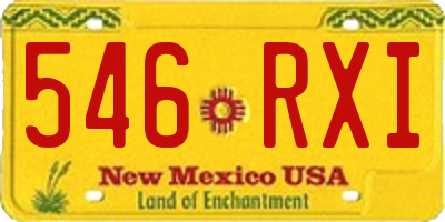 NM license plate 546RXI