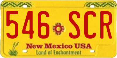 NM license plate 546SCR