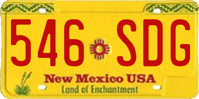 NM license plate 546SDG