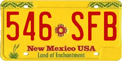NM license plate 546SFB