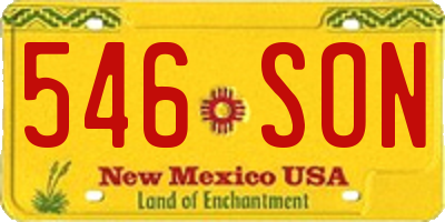 NM license plate 546SON