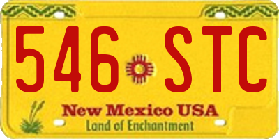 NM license plate 546STC