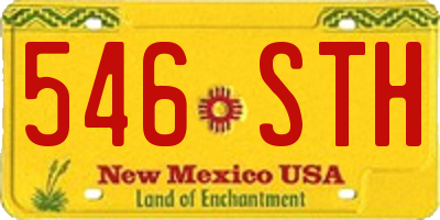 NM license plate 546STH