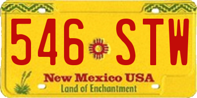 NM license plate 546STW
