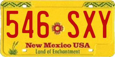NM license plate 546SXY
