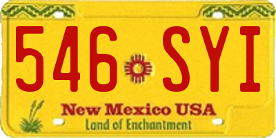 NM license plate 546SYI