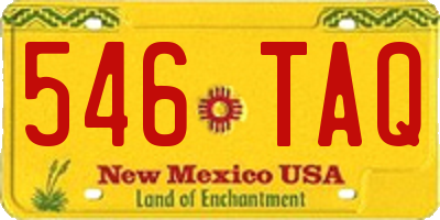 NM license plate 546TAQ