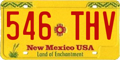 NM license plate 546THV