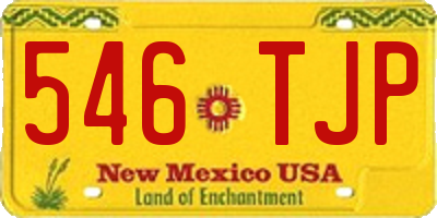 NM license plate 546TJP