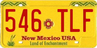 NM license plate 546TLF