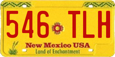 NM license plate 546TLH