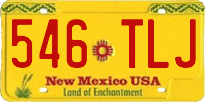 NM license plate 546TLJ