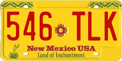 NM license plate 546TLK