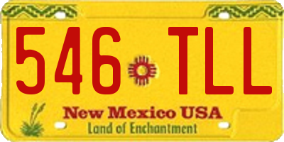 NM license plate 546TLL