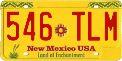NM license plate 546TLM