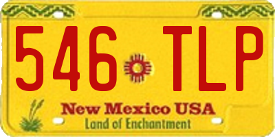 NM license plate 546TLP