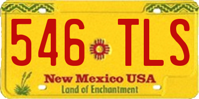NM license plate 546TLS