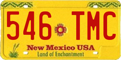 NM license plate 546TMC