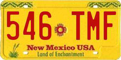 NM license plate 546TMF