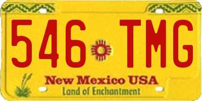 NM license plate 546TMG