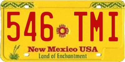 NM license plate 546TMI