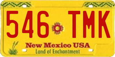 NM license plate 546TMK