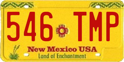 NM license plate 546TMP