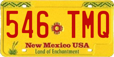 NM license plate 546TMQ