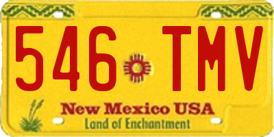 NM license plate 546TMV